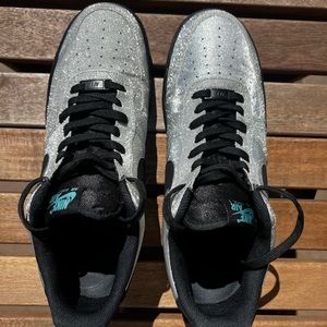 Nike Air Force 1 Diamond Quest metallic silver/black men’s 11.5 718152-005